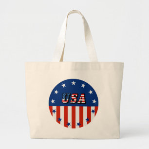 USA - American Flag and Stars in Circle Bag