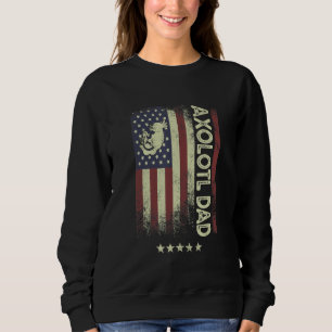USA American Flag Axolotl Dad 1 Sweatshirt