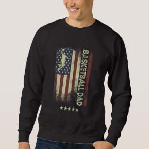 USA American Flag  Basketball Dad 1 Sweatshirt