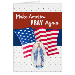 USA AMERICAN FLAG BLESSED VIRGIN MARY