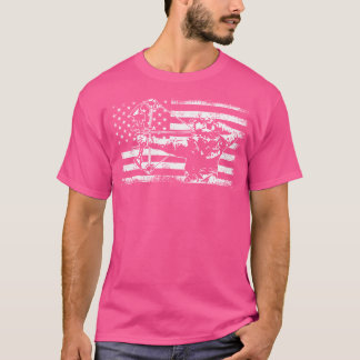Usa American Flag Bow Arrow Bowman Archer Archery  T-Shirt