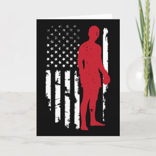 Usa American Flag Boxing Kickboxing Patriotic 4th  Card