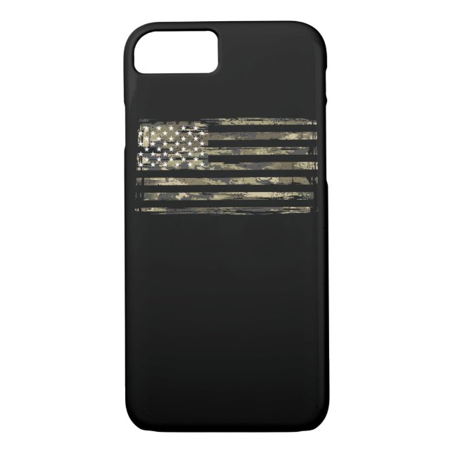 USA American Flag Camouflage Patriotic Veteran Case-Mate iPhone Case (Back)