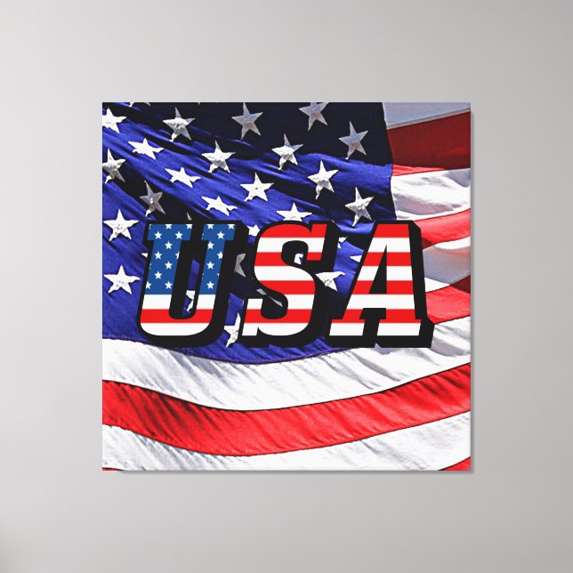 USA - American Flag Canvas Print (Front)