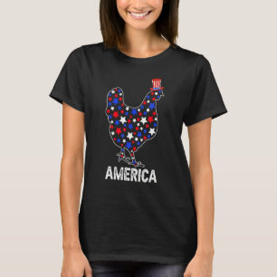 Usa American Flag Chicken  4th Of July Patriotic F T-Shirt
