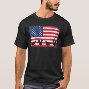 Usa American Flag Chicken Lover 4th Of July Patrio T-Shirt