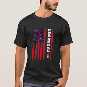 USA American Flag CNA Nurse Nursing Medical Worker T-Shirt