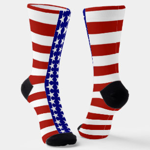 USA American Flag Colours Patriotic Socks