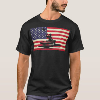 USA American Flag Distressed Grunge Whitewater Riv T-Shirt