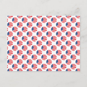 USA American Flag Fourth of July Patriotic Postcard