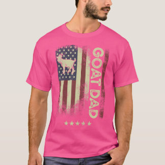 Usa American Flag - Goat Dad T-Shirt
