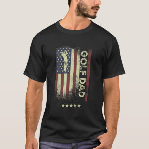 USA American Flag  Golf Dad 1 T-Shirt