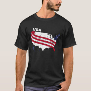 USA American Flag Happy 4th Of July US Patriotic T-Shirt