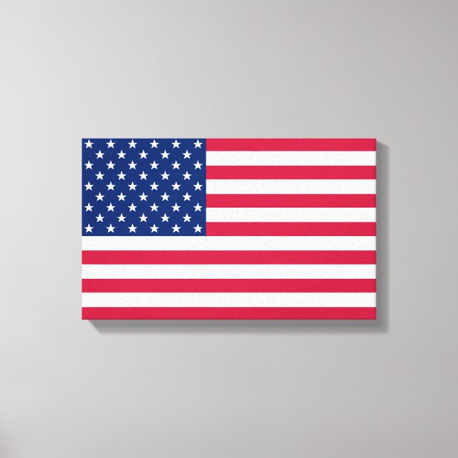 USA American Flag Home Office Decor Wrapped Canvas (Front)