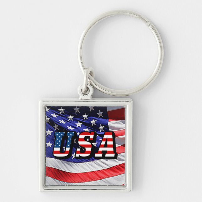 USA - American Flag Key Ring (Front)