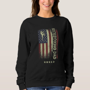 USA American Flag  Kickboxing Dad  1 Sweatshirt