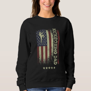 USA American Flag  Kickboxing Dad 1 Sweatshirt