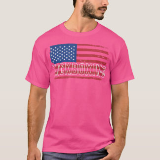 Usa American Flag Kickboxing Kickboxer T-Shirt