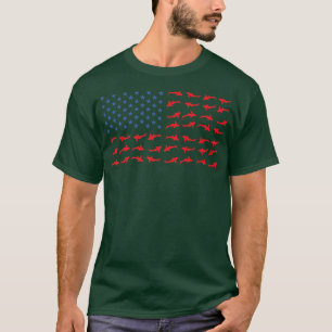 USA American Flag Koi Fish Pond Carp Japan Japanes T-Shirt