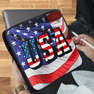 USA - American Flag Laptop Sleeve