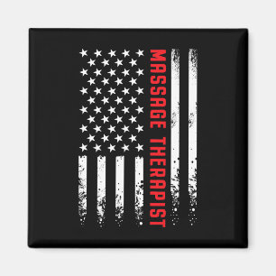 Usa American Flag Licensed Mage Therapist 4th Of J Magnet