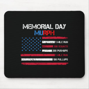 Usa american flag memorial day murph 2023 veteran mouse pad