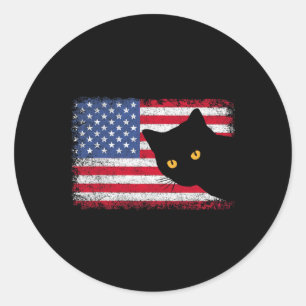 Usa American Flag Men Women Kids Boys Girls 4th Of Classic Round Sticker
