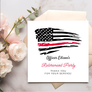USA American Flag Military Retirement Party Napkin