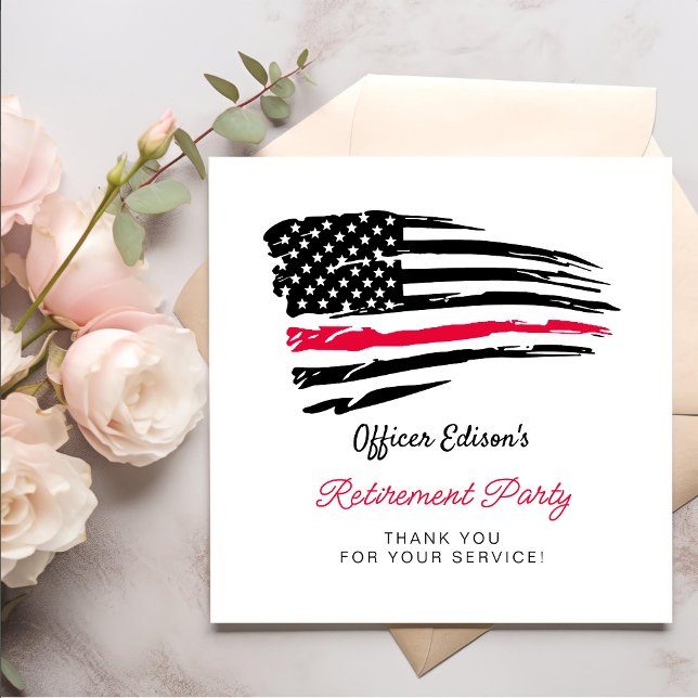 USA American Flag Military Retirement Party Napkin (Creator Uploaded)