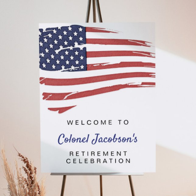 USA American Flag Military Retirement Welcome Poster (Creator Uploaded)