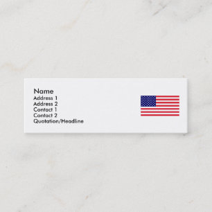 USA - American Flag Mini Business Card