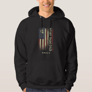 USA American Flag  Muay Thai Dad 1 Hoodie