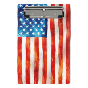 USA American Flag Patriot 4th of July Parade Vet Mini Clipboard