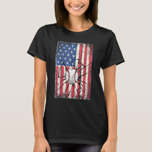 USA American Flag Patriotic Baseball 4th Of July M T-Shirt