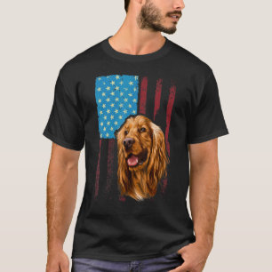 Usa American Flag Patriotic Dog Cocker Spaniel T-Shirt