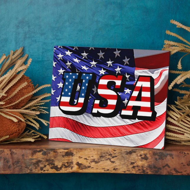 USA - American Flag Plaque (Side)