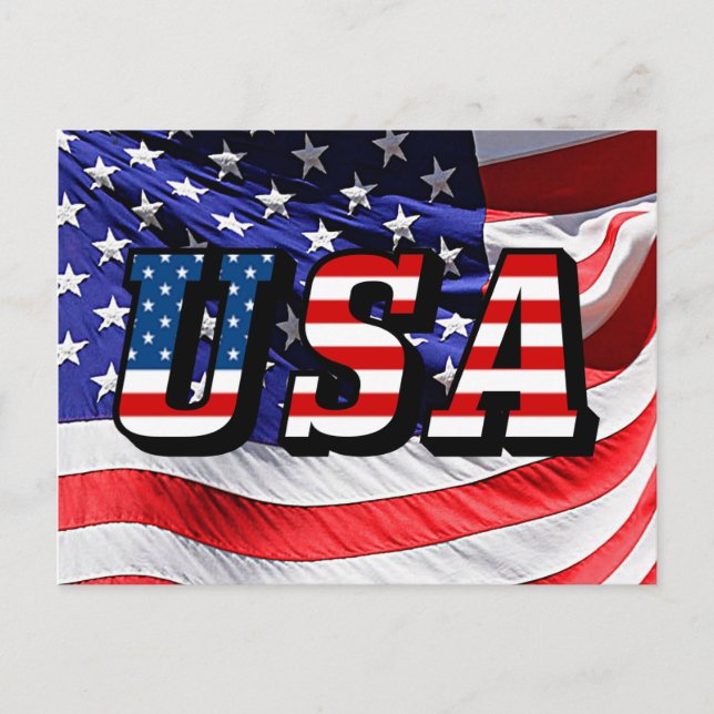 USA - American Flag Postcard (Front)