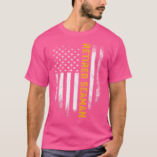 Usa American Flag Proud Retired Seaman Retirement T-Shirt