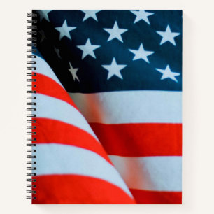 USA American Flag Red White and Blue Notebook