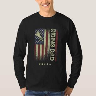 USA American Flag Riding Dad 1 T-Shirt