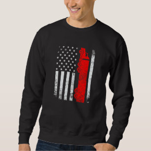 USA American Flag Semi Truck Driver 18 Wheeler Tru Sweatshirt
