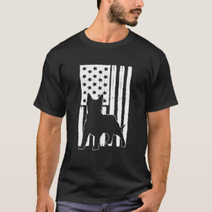 Usa American Flag Silky Terrier Dog Theme Design T-Shirt