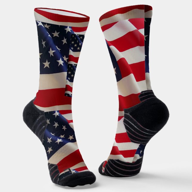 USA American Flag Socks (Angled)