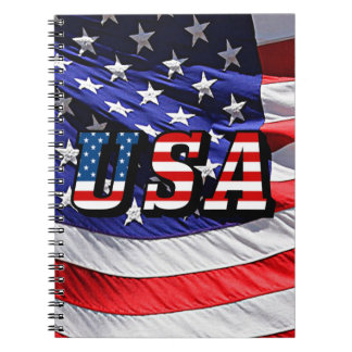 USA - American Flag Spiral Notebook