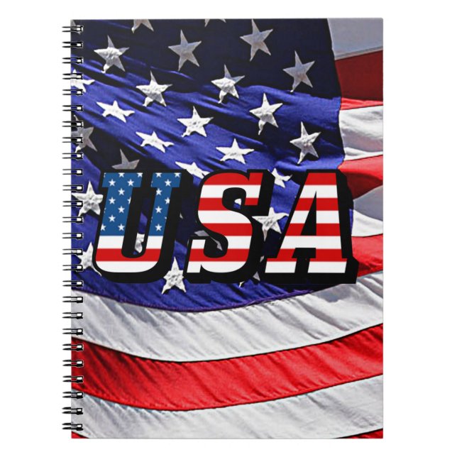 USA - American Flag Spiral Notebook (Front)