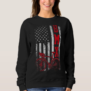 Usa American Flag Sport Fan Bike Biking Bmx Bicycl Sweatshirt