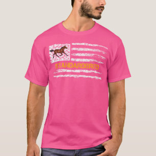 Usa American Flag Standardbred Horse Riding Lover T-Shirt