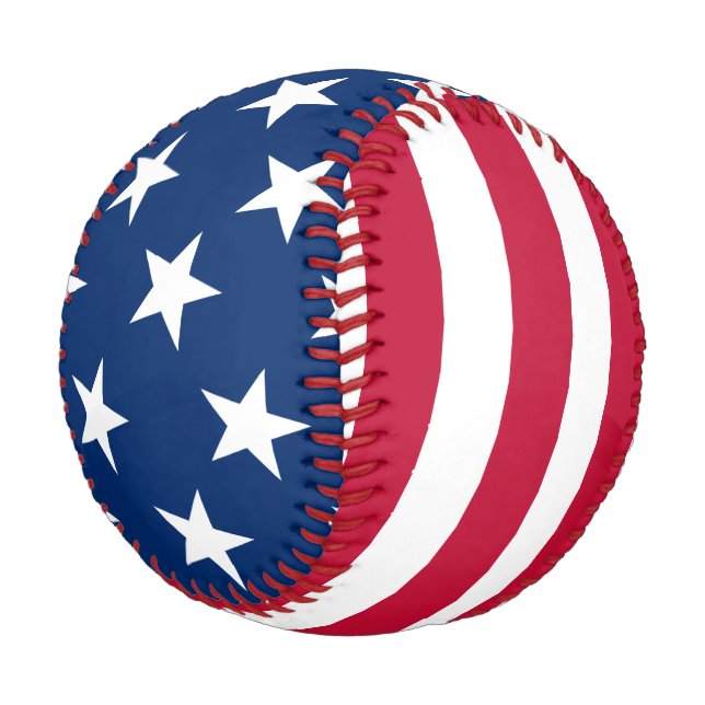 USA American Flag Stars and Stripes Baseball (Angled)