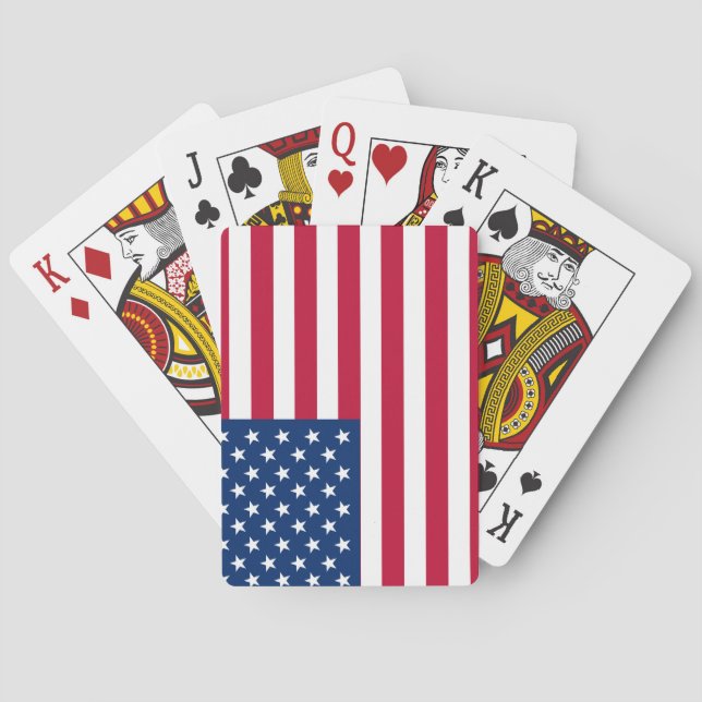 USA American Flag Stars and Stripes Playing Cards (Back)