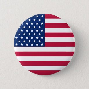 USA American Flag Stars Stripes Patriotic Button